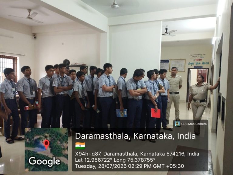 Beyond the Classroom: Students Visit Dharmasthala Police Station Under the Open House Programme