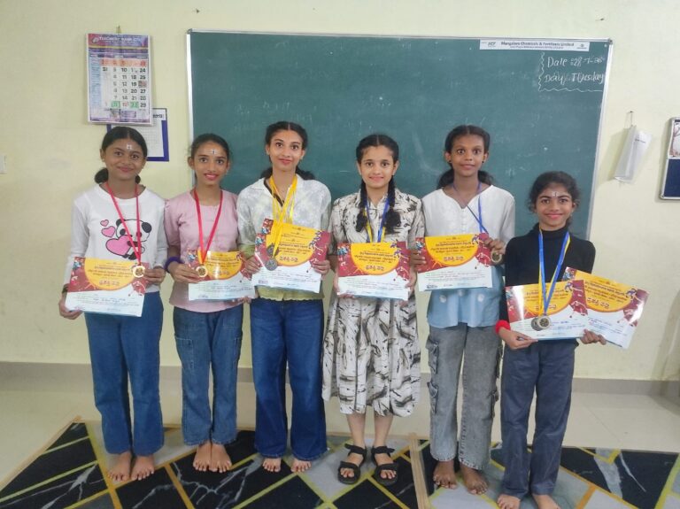 SDM English Medium School Students Excel at Taluk-Level Yogasana Competition
